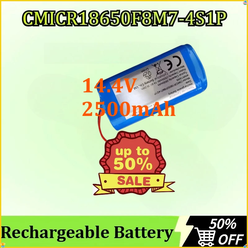 CMICR18650F8M7-4S1P 36.0Wh Rechargeable Battery High-Capacity Newly upgraded Replacement 14.4V 2500mAh
CMICR18650F8M7-4S1P 36.0Wh Rechargeable Battery High-Capacity Newly upgraded Replacement 14.4V 2500mAh
