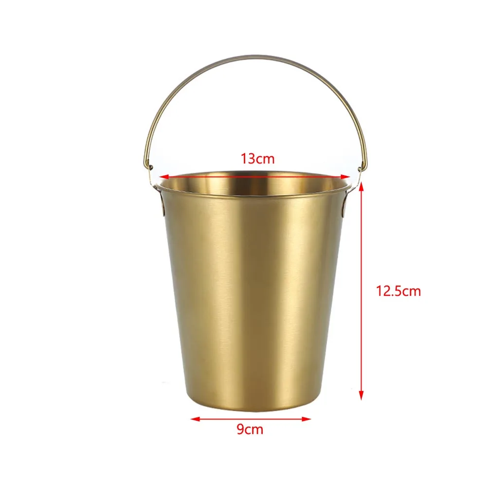 304 SS Ice Bucket Golden Tone for Home Bar Commercial Use Stackable Storage Easy to Clean 15x10x16.5cm Rust Resistant
304 SS Ice Bucket Golden Tone for Home Bar Commercial Use Stackable Storage Easy to Clean 15x10x16.5cm Rust Resistant