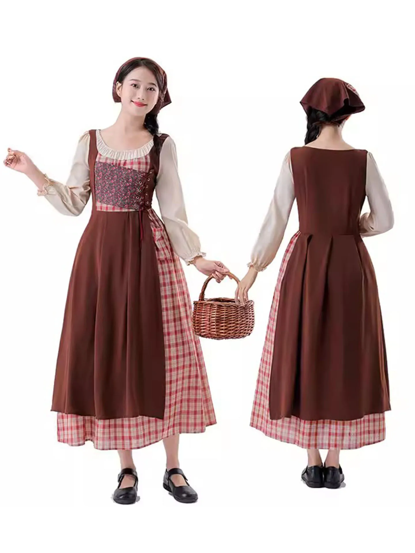 Adult Halloween Maid Skirt Country Farm Medieval Rural Style Women's Clothing Stage Performance Costume Polyester Material
Adult Halloween Maid Skirt Country Farm Medieval Rural Style Women's Clothing Stage Performance Costume Polyester Material