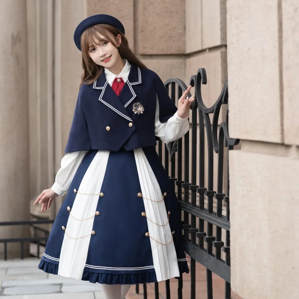 NIGGEEY Original Design Letter Pigeon College College Wind Lolita Lolita Vest Shirt Cape Four-piece Set
NIGGEEY Original Design Letter Pigeon College College Wind Lolita Lolita Vest Shirt Cape Four-piece Set