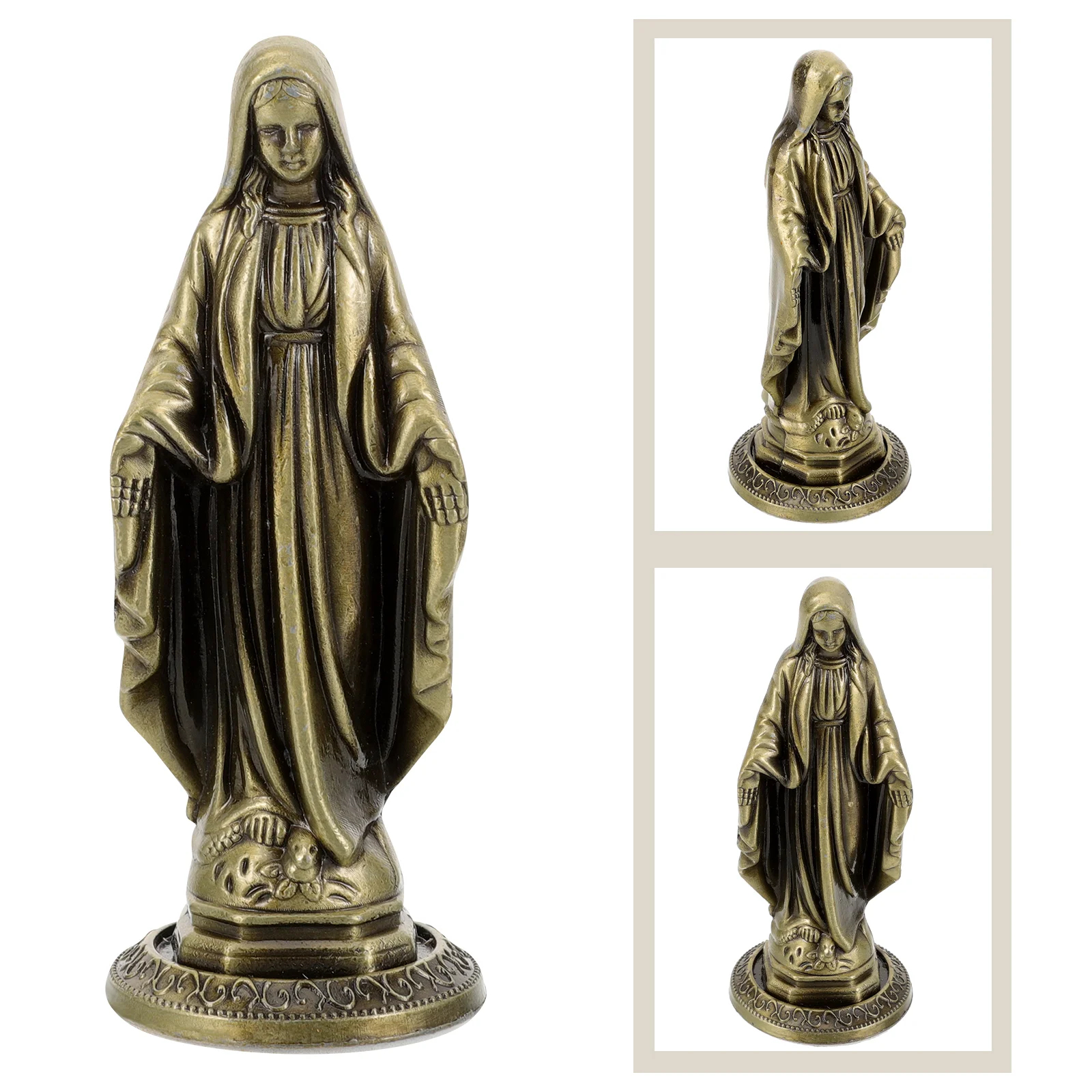 Retro Decor Home Desktop Ornaments Virgin Mary Statue Crafts Church Decoration Zinc Alloy Adornment
Retro Decor Home Desktop Ornaments Virgin Mary Statue Crafts Church Decoration Zinc Alloy Adornment
