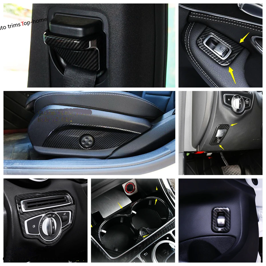 Safety Belt Water Cup Holder Window Lift Button Head Light Lamp Cover Trim For Mercedes-Benz GLC X253 2016 - 2021 Accessories
Safety Belt Water Cup Holder Window Lift Button Head Light Lamp Cover Trim For Mercedes-Benz GLC X253 2016 - 2021 Accessories