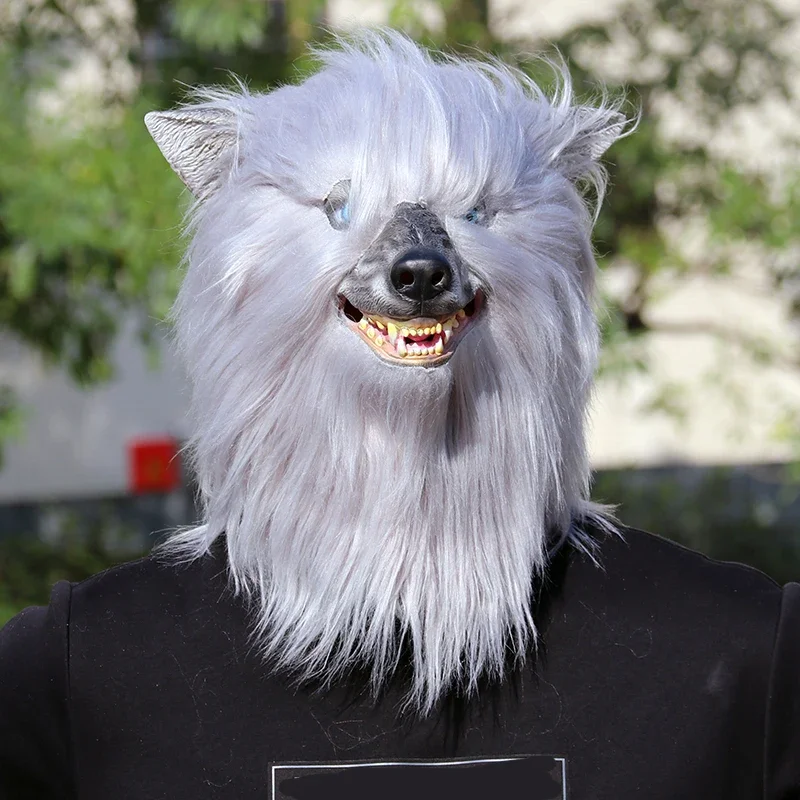 Scary Wolf Mask Latex with Hair Halloween Fancy Dress Animal Wolf Party Costume Cosplay Masks Props Adult One size
Scary Wolf Mask Latex with Hair Halloween Fancy Dress Animal Wolf Party Costume Cosplay Masks Props Adult One size