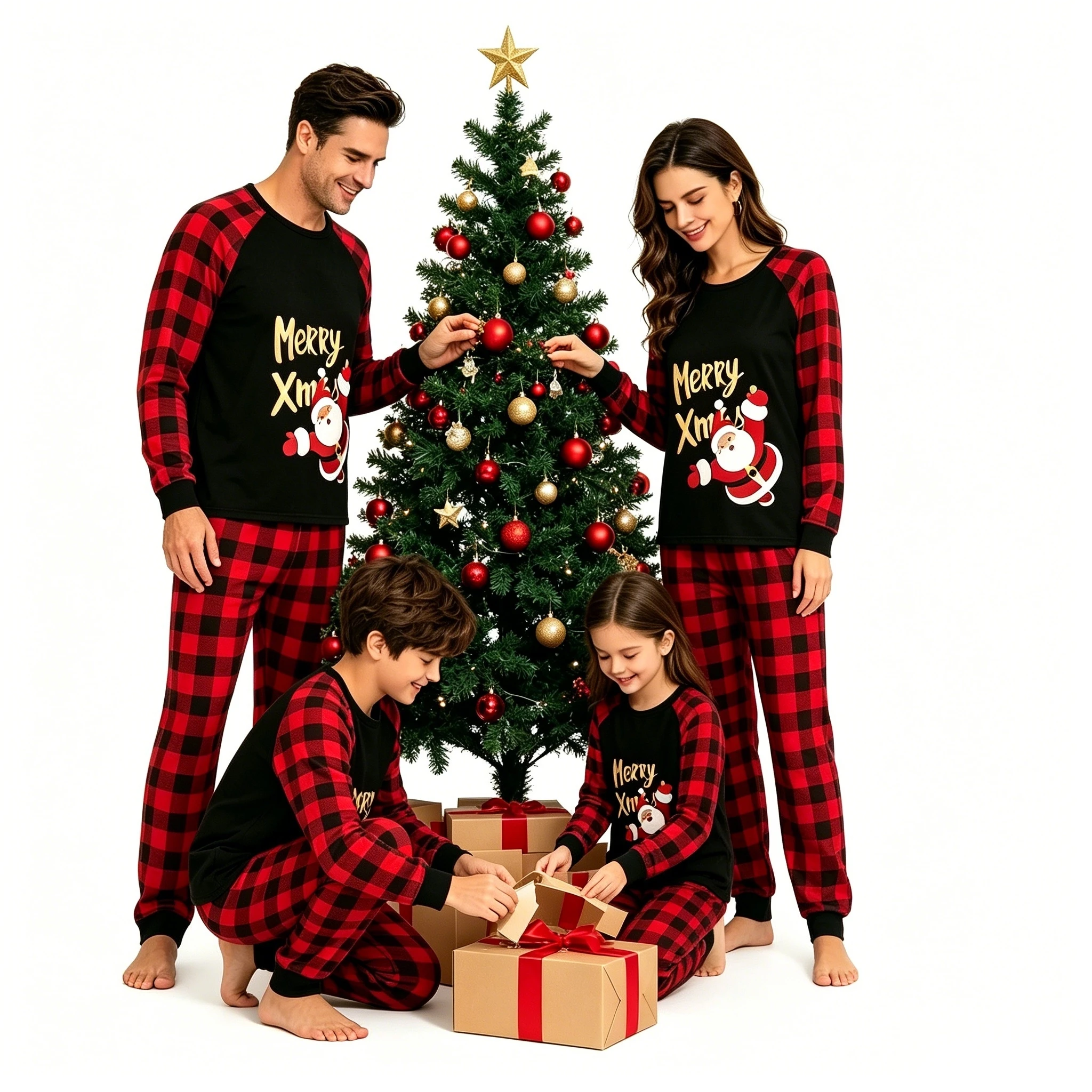 Christmas Tree Print Family Matching Outfits Mom Dad Kids 2 Pieces Suit Baby Dog Romper Xmas Look Loungewear Full Sleeve Pyjamas
Christmas Tree Print Family Matching Outfits Mom Dad Kids 2 Pieces Suit Baby Dog Romper Xmas Look Loungewear Full Sleeve Pyjamas