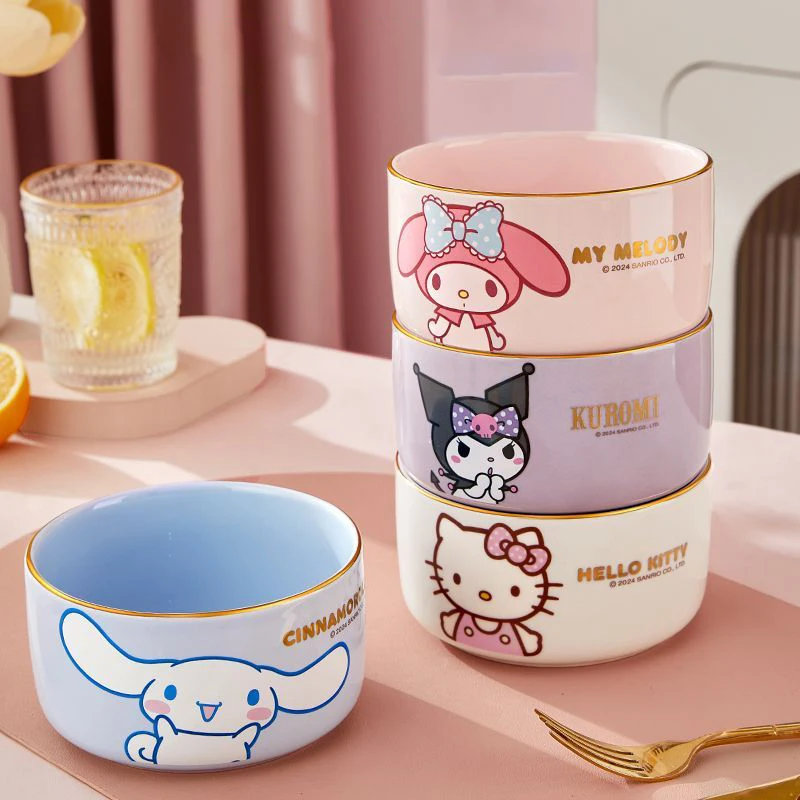 New Kawaii Anime Sanrio Hello Kitty household noodle bowl Cute Tableware Eating Rice Bowl Ceramic Student Soup Bowl Gifts Toys
New Kawaii Anime Sanrio Hello Kitty household noodle bowl Cute Tableware Eating Rice Bowl Ceramic Student Soup Bowl Gifts Toys