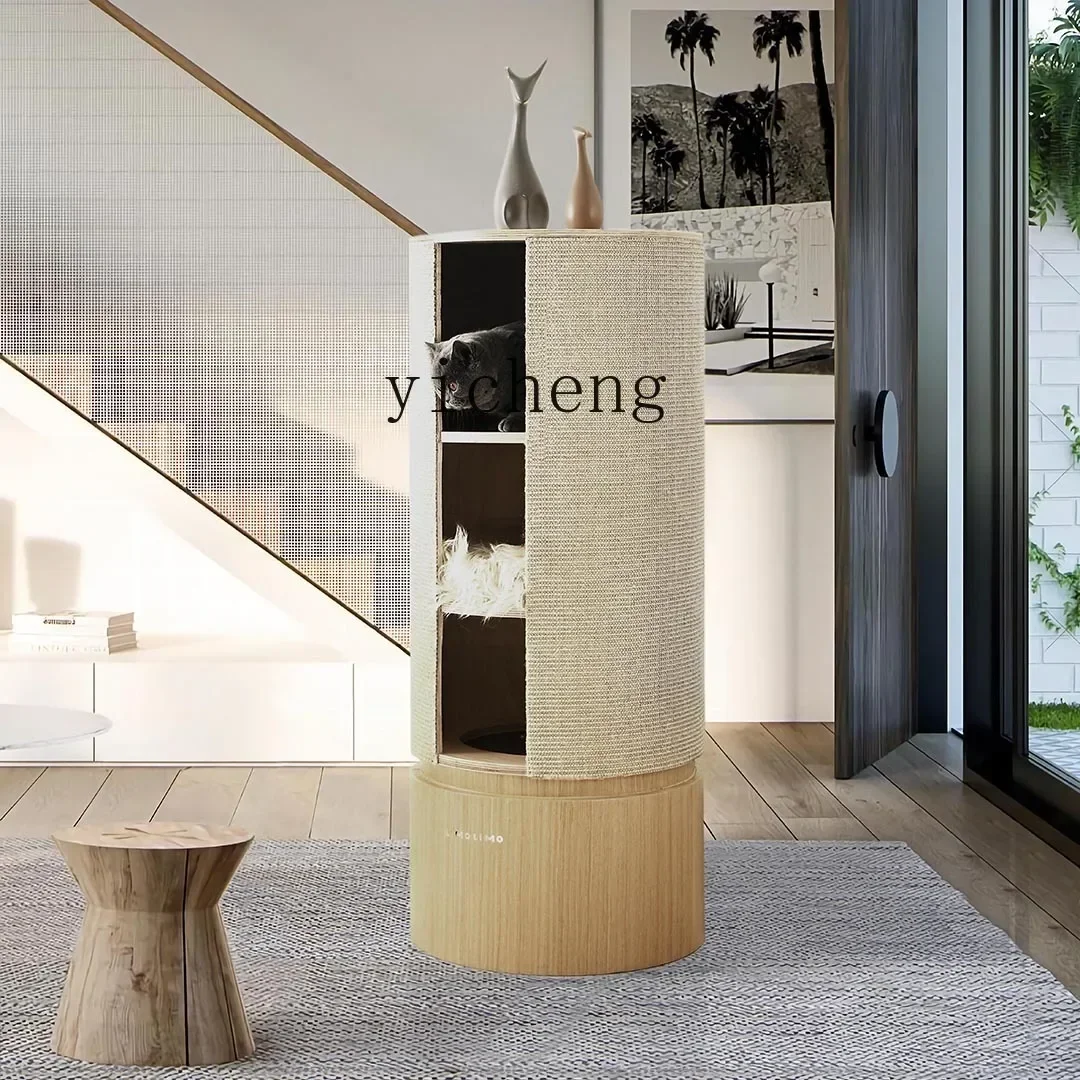 H20- solid wood sisal barrel cat climbing frame large four-season universal cat litter cat tree integration
H20- solid wood sisal barrel cat climbing frame large four-season universal cat litter cat tree integration
