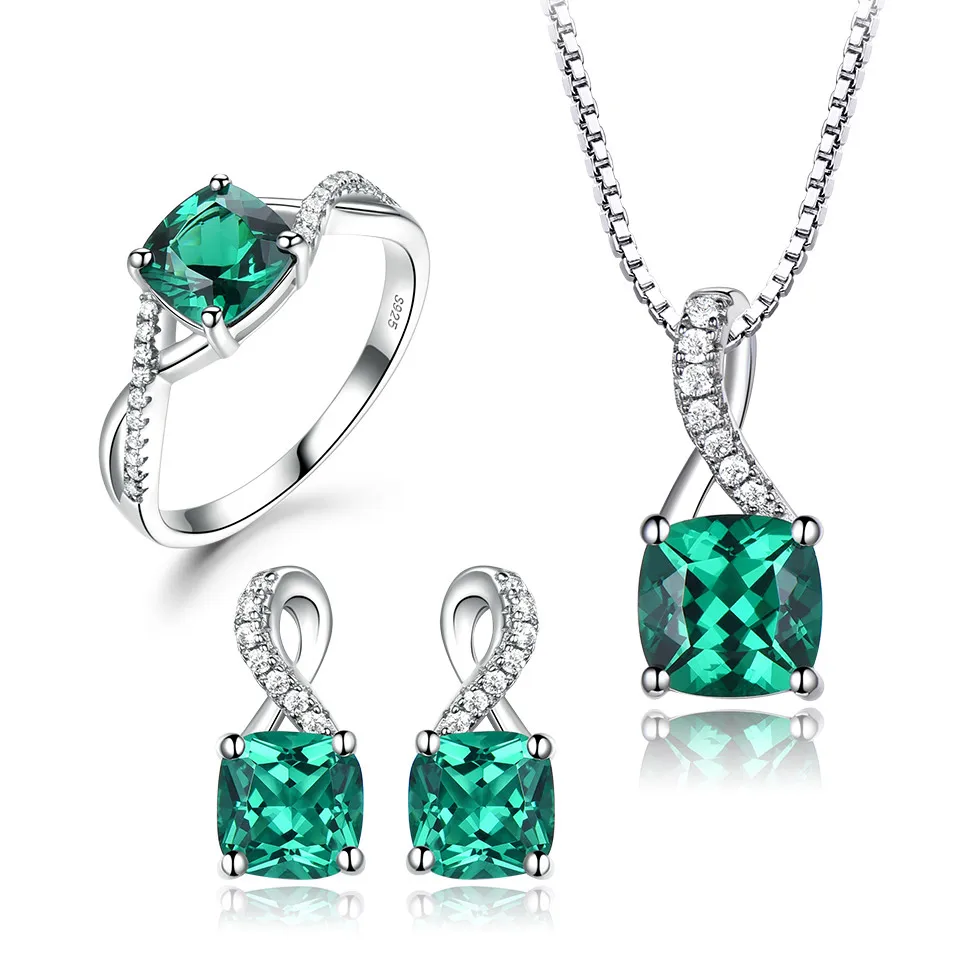 Jewelry Set Earrings Women's Wedding Boutique Jewelry 925 Sterling Silver New Women's Gemstone Emerald Ring Pendant Green
Jewelry Set Earrings Women's Wedding Boutique Jewelry 925 Sterling Silver New Women's Gemstone Emerald Ring Pendant Green
