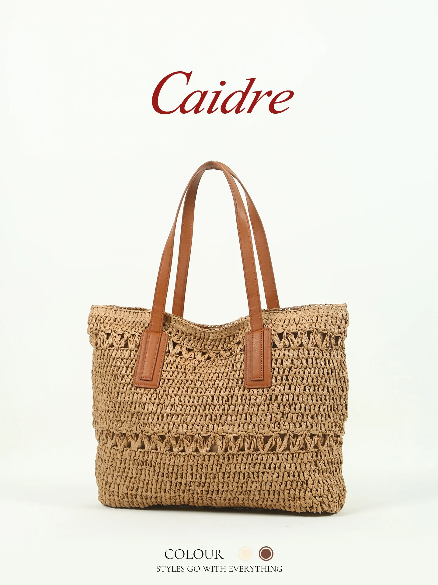 Caidre Summer Vacation Beachside Handwoven Straw Tote Bag Women's Large Capacity Shoulder Bag Soft Korean Style Casual Purse
Caidre Summer Vacation Beachside Handwoven Straw Tote Bag Women's Large Capacity Shoulder Bag Soft Korean Style Casual Purse
