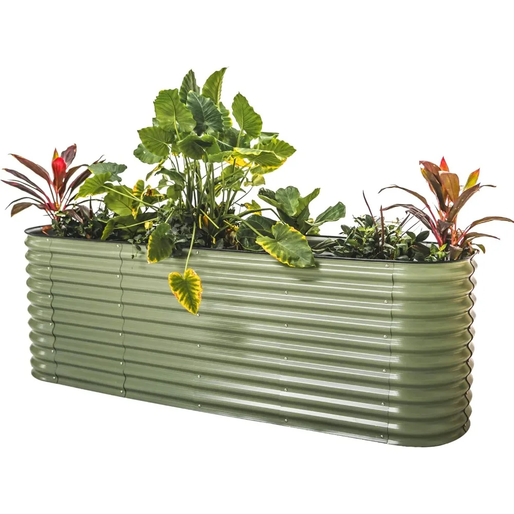 Vego garden 32" Extra Tall Raised Garden Bed Kits, 9 in 1 Modular Raised Planter Box for Vegetables Flowers Fruits Oval Metal Ra
Vego garden 32" Extra Tall Raised Garden Bed Kits, 9 in 1 Modular Raised Planter Box for Vegetables Flowers Fruits Oval Metal Ra