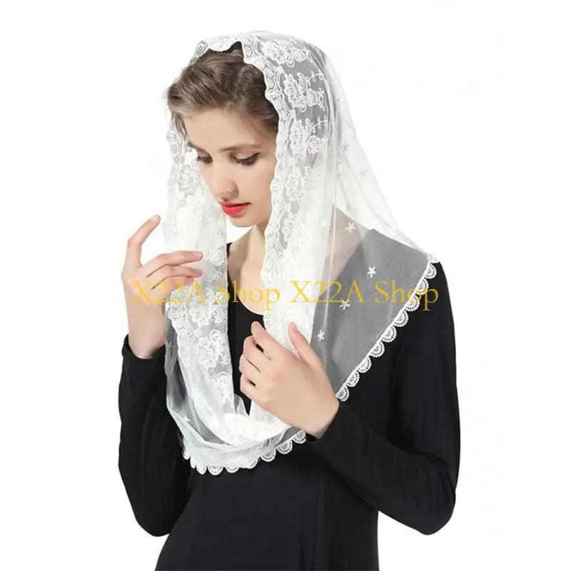 Unique Muslim for Infinity Floral Lace Veil Scarf Chapel for Head Covering Wrap Mantill
Unique Muslim for Infinity Floral Lace Veil Scarf Chapel for Head Covering Wrap Mantill