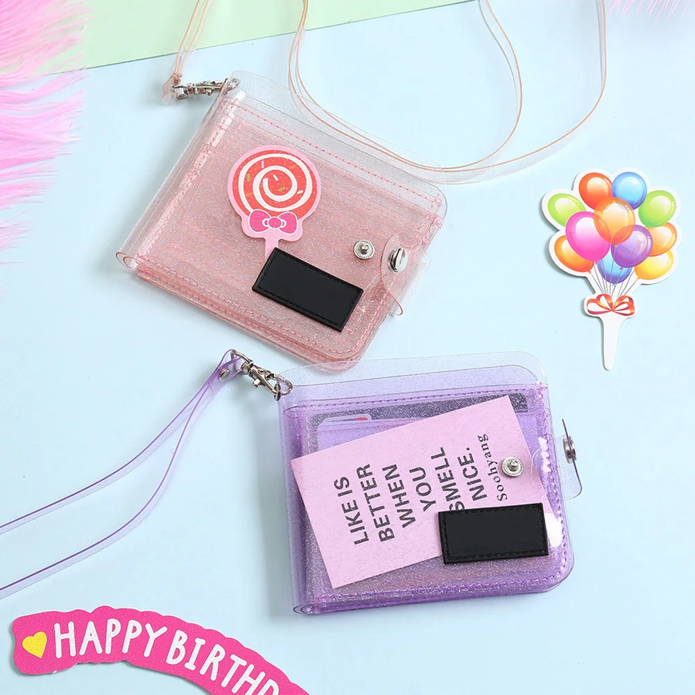 PVC Transparent Holder Foldable Glitter Multiple ID Slot Bag with Hanging Strap for Women Girls Ladies (Purple)
PVC Transparent Holder Foldable Glitter Multiple ID Slot Bag with Hanging Strap for Women Girls Ladies (Purple)