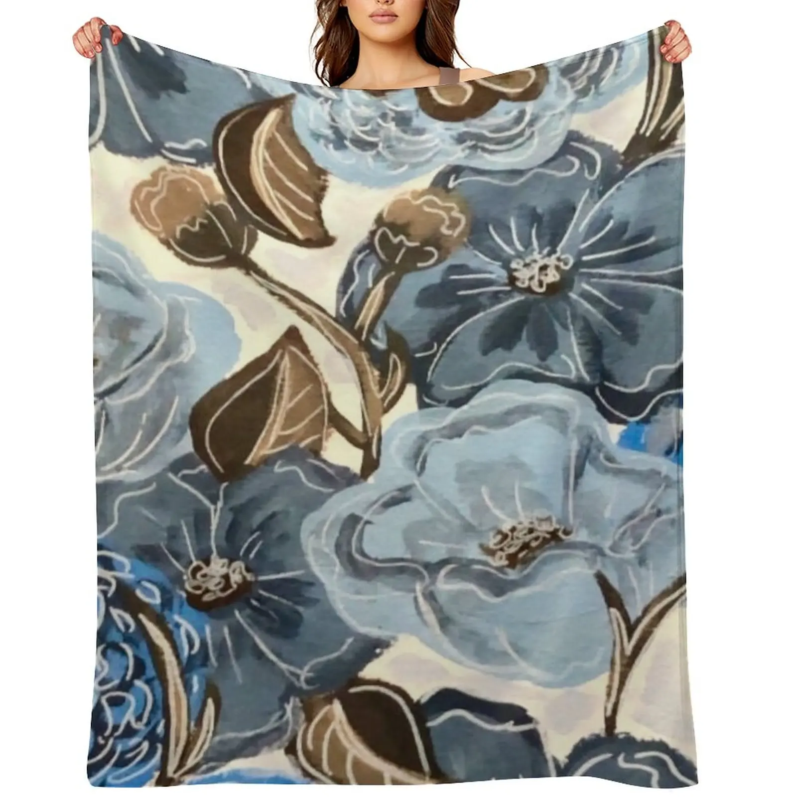 Blue Floral Throw Blanket Multi-Purpose bed plaid Extra Large Throw Giant Sofa Blankets
Blue Floral Throw Blanket Multi-Purpose bed plaid Extra Large Throw Giant Sofa Blankets