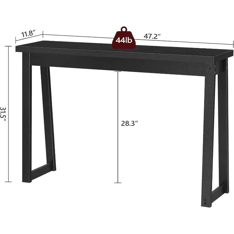47.2'' Console Table for Entryway, Black Sofa Table Narrow Long, Behind Couch Table, for Living Room, Foyer, Corridor
47.2'' Console Table for Entryway, Black Sofa Table Narrow Long, Behind Couch Table, for Living Room, Foyer, Corridor