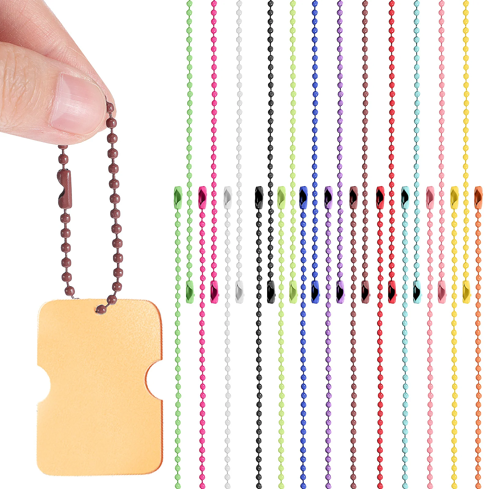 100Pcs Ball Bead Chain Keychain Supplies Iron Craft Chains for DIY Jewelry Making Dog Tag Pendant Necklaces Bulk Beaded Link
100Pcs Ball Bead Chain Keychain Supplies Iron Craft Chains for DIY Jewelry Making Dog Tag Pendant Necklaces Bulk Beaded Link