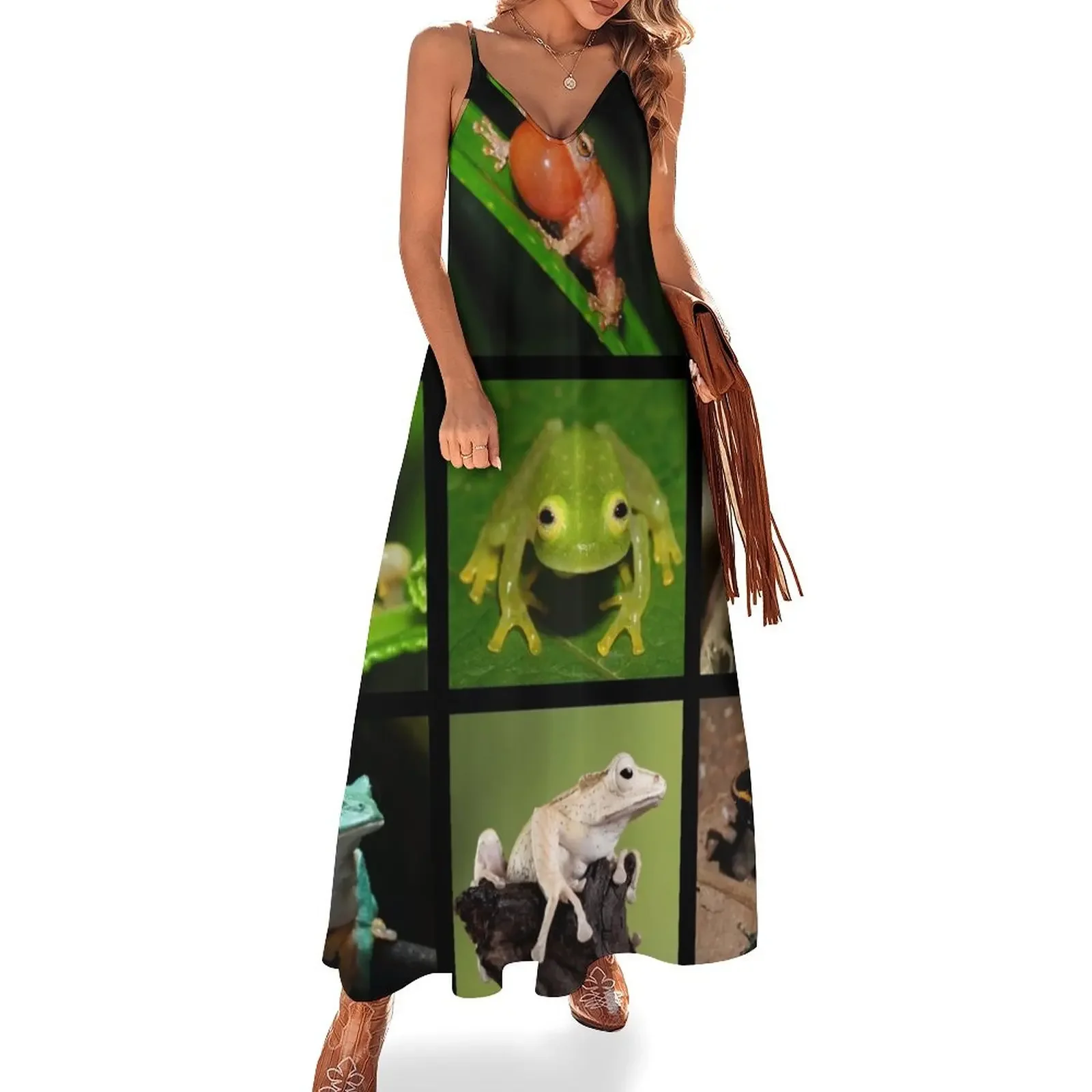 A Frog Rainbow Sleeveless Dress Women's summer suit wedding guest dress 2025 Dress
A Frog Rainbow Sleeveless Dress Women's summer suit wedding guest dress 2025 Dress