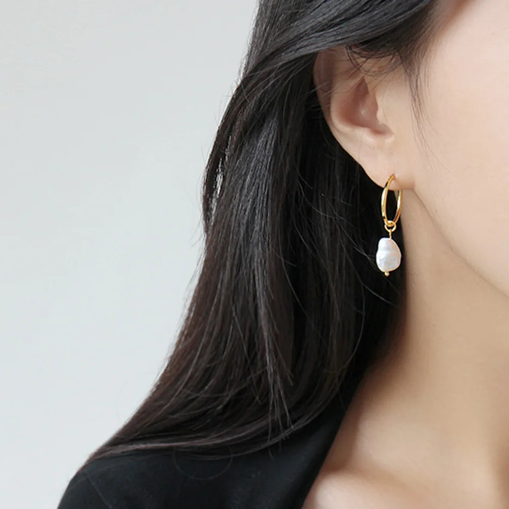 1Pair Pearl Earrings Baroque Freshwater Silver Lightweight Design Exquisite Detail Comfortable Skin Touch Party Travel Daily
1Pair Pearl Earrings Baroque Freshwater Silver Lightweight Design Exquisite Detail Comfortable Skin Touch Party Travel Daily