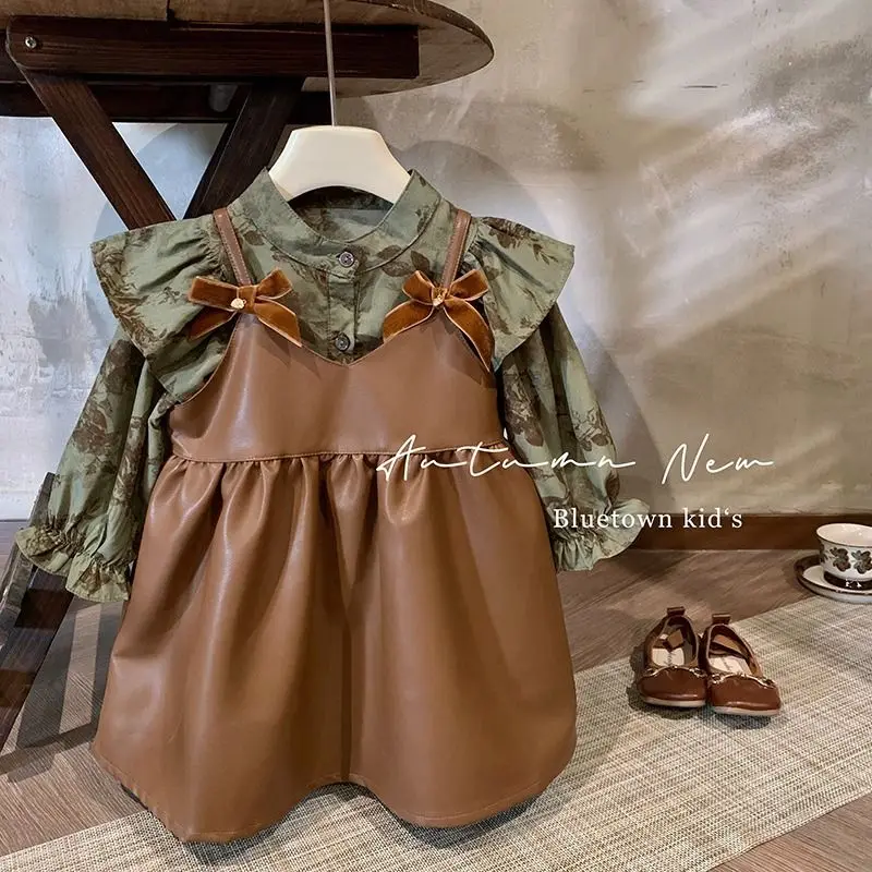 Fashion Girls Dress Set Korea Spring Autumn Baby Toddler Kids Clothes Floral Shirt + Suspender Princess Dresses 2 Piece Sets
Fashion Girls Dress Set Korea Spring Autumn Baby Toddler Kids Clothes Floral Shirt + Suspender Princess Dresses 2 Piece Sets