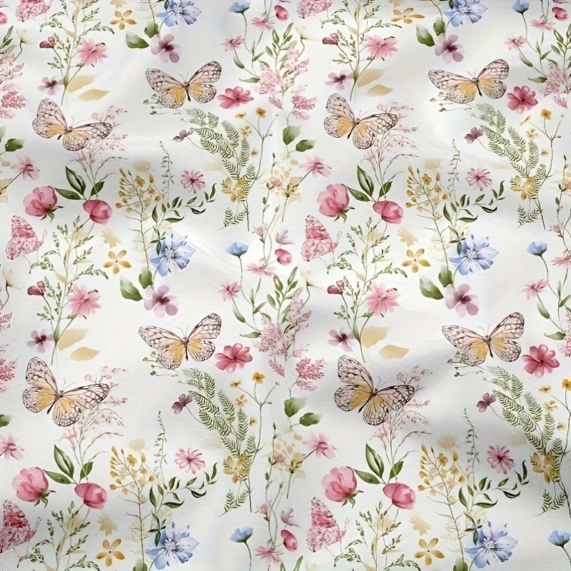 100% Pure Cotton 39.4x63 Inch Butterfly Floral Print Fabric - DIY Materials for Handkerchiefs Pillowcases Bedding Curtains Table
100% Pure Cotton 39.4x63 Inch Butterfly Floral Print Fabric - DIY Materials for Handkerchiefs Pillowcases Bedding Curtains Table