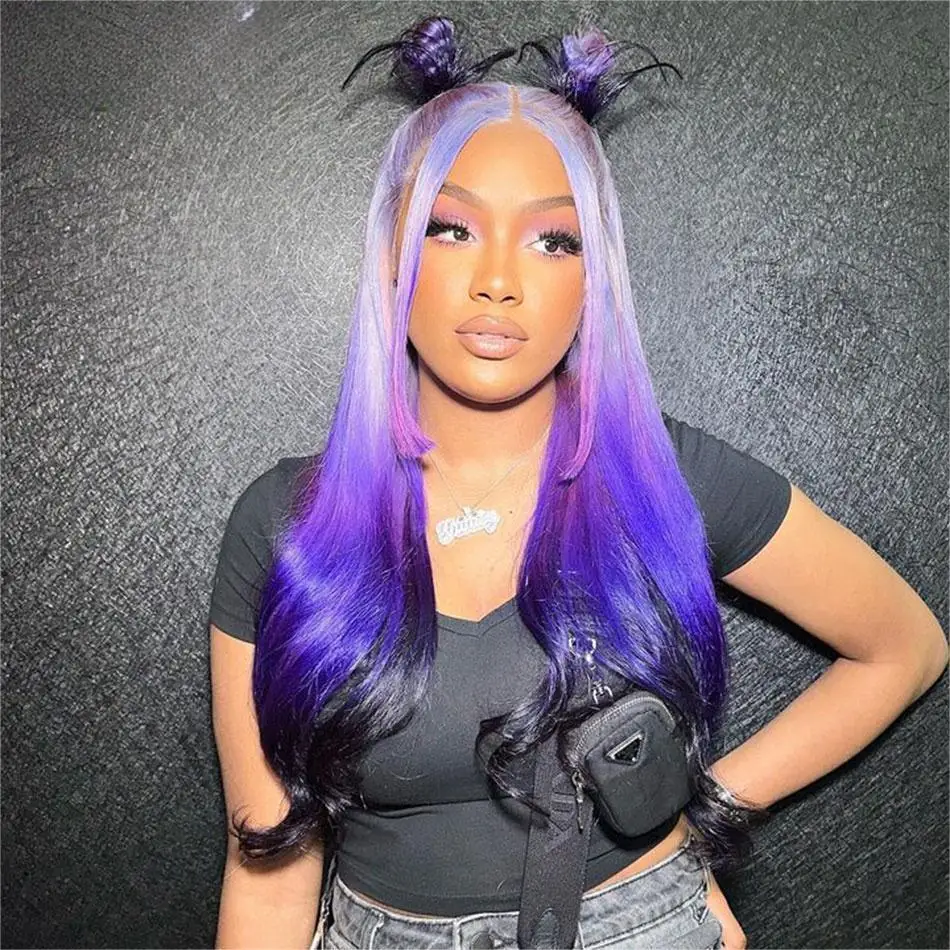 Transparent 13x4 Lace Frontal Wigs Brazilian Colored Human Hair Wig High Quality Gery Purple Body Wave For Women Wear And Go
Transparent 13x4 Lace Frontal Wigs Brazilian Colored Human Hair Wig High Quality Gery Purple Body Wave For Women Wear And Go