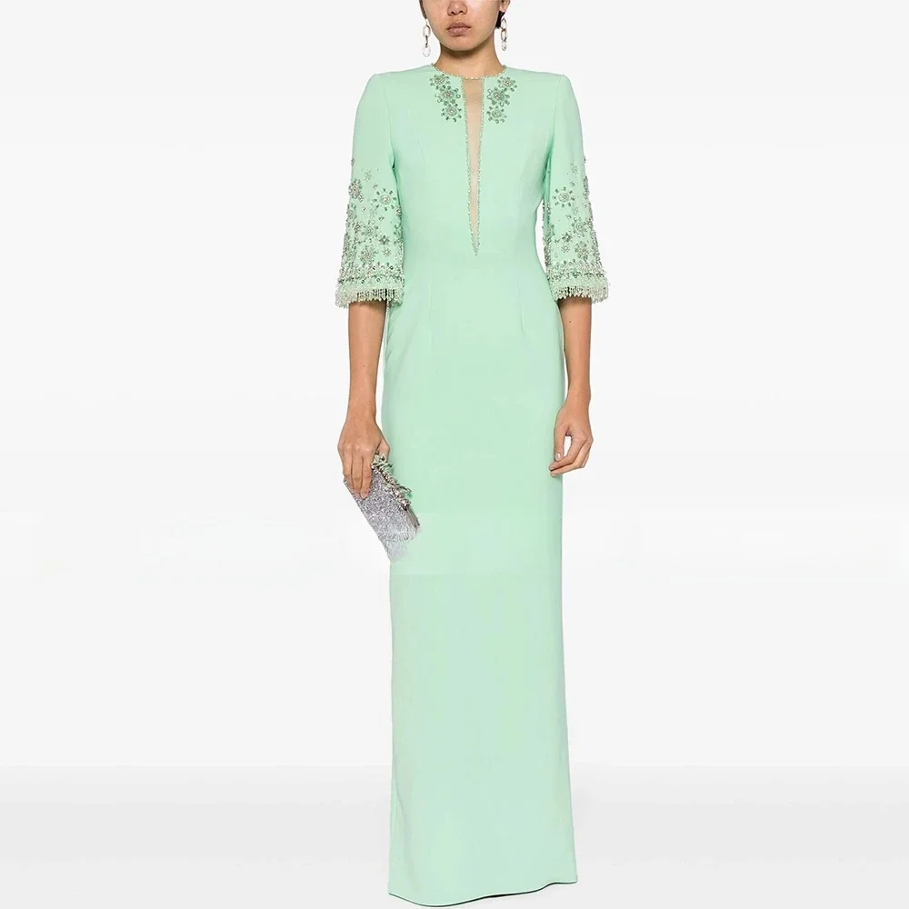 Half Sleeves Beaded Long Bespoke Occasion Gown Evening Dresses Pastrol Unisex Jersey Retro Dubai Saudi Arabic Prom Customized
Half Sleeves Beaded Long Bespoke Occasion Gown Evening Dresses Pastrol Unisex Jersey Retro Dubai Saudi Arabic Prom Customized