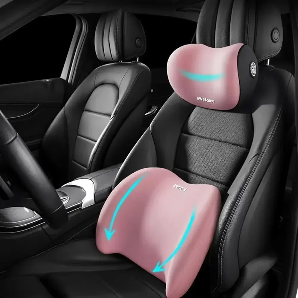 Car Lumbar Support Pillow and Car Neck Pillow Kit, Ergonomic Car Seat Headrest & Lumbar Cushion with Adjustable Strap for Nec
Car Lumbar Support Pillow and Car Neck Pillow Kit, Ergonomic Car Seat Headrest & Lumbar Cushion with Adjustable Strap for Nec
