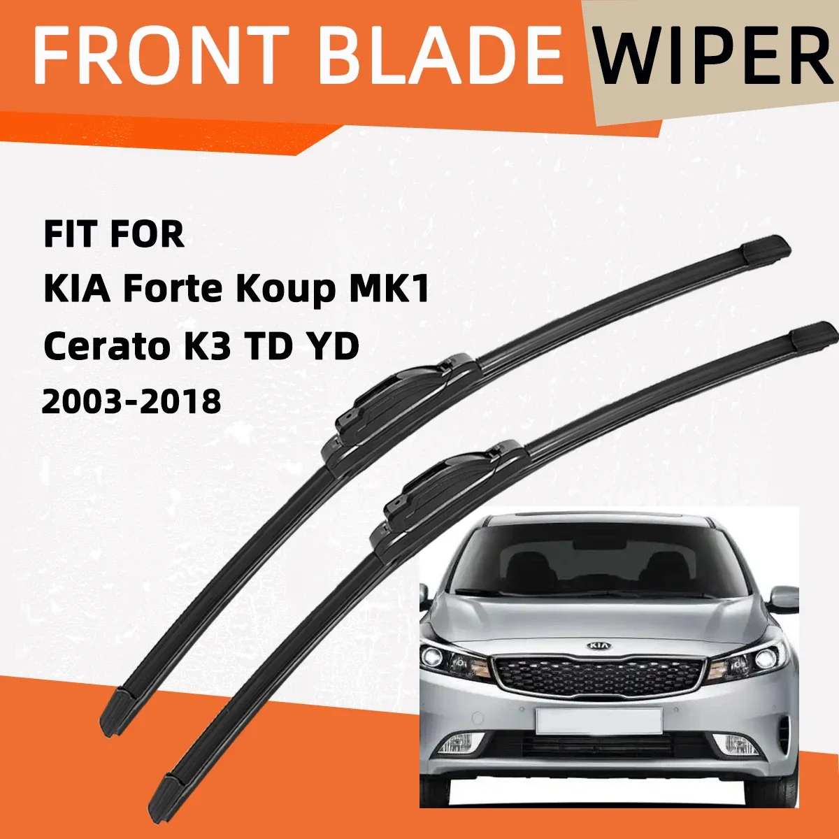 Double Rubber Car Wiper for KIA Forte Koup MK1 Cerato K3 TD YD Front Blade Brushes Automobiles Parts Accessorie Windscreen Wiper
Double Rubber Car Wiper for KIA Forte Koup MK1 Cerato K3 TD YD Front Blade Brushes Automobiles Parts Accessorie Windscreen Wiper