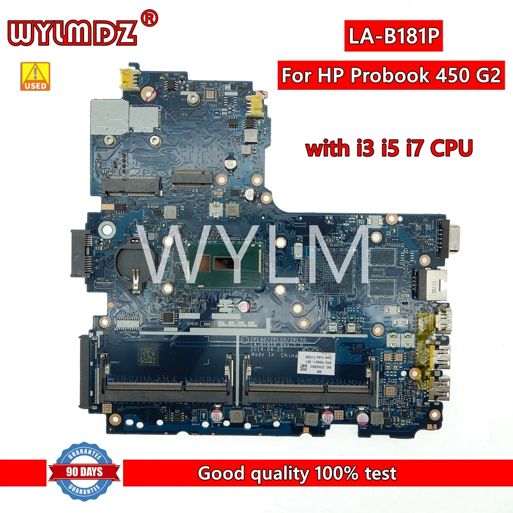 ZPL40 ZPL50 ZPL70 LA-B181P with i3 i5 i7 CPU Notebook Mainboard For HP Probook 450 G2 Laptop Motherboard 100% Tested OK
ZPL40 ZPL50 ZPL70 LA-B181P with i3 i5 i7 CPU Notebook Mainboard For HP Probook 450 G2 Laptop Motherboard 100% Tested OK