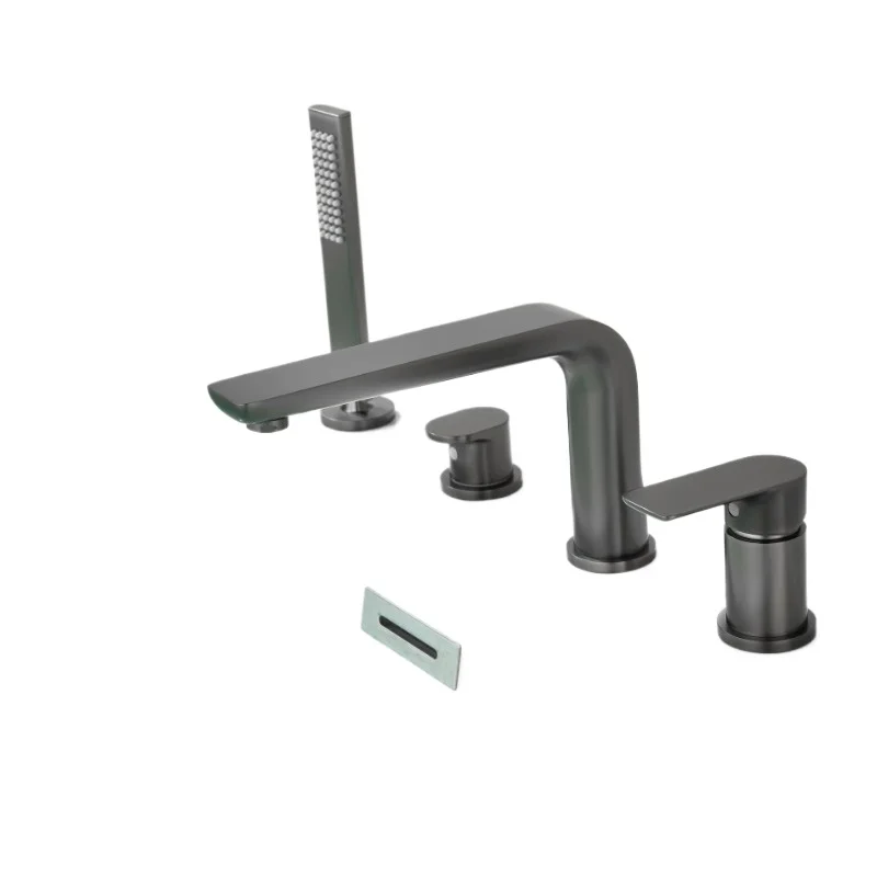 All-copper bathtub four-piece set, faucet hotel bathroom gun gray four-hole washbasin split faucet
All-copper bathtub four-piece set, faucet hotel bathroom gun gray four-hole washbasin split faucet