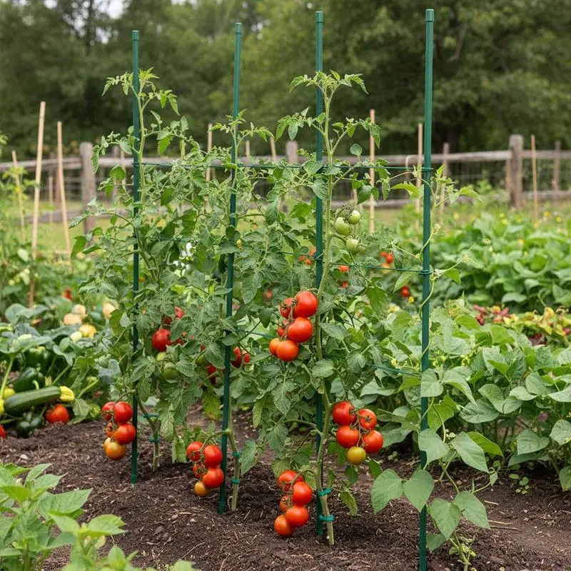 Garden Stakes, 50 Pack, 57.28 inch, Plastic Coated Metal Tomato Stakes, Garden Sticks for Plants Support, with Pointed End and Non-Slip Bumps for Growing Climbing Plants, Outdoor Vegetables
Garden Stakes, 50 Pack, 57.28 inch, Plastic Coated Metal Tomato Stakes, Garden Sticks for Plants Support, with Pointed End and Non-Slip Bumps for Growing Climbing Plants, Outdoor Vegetables
