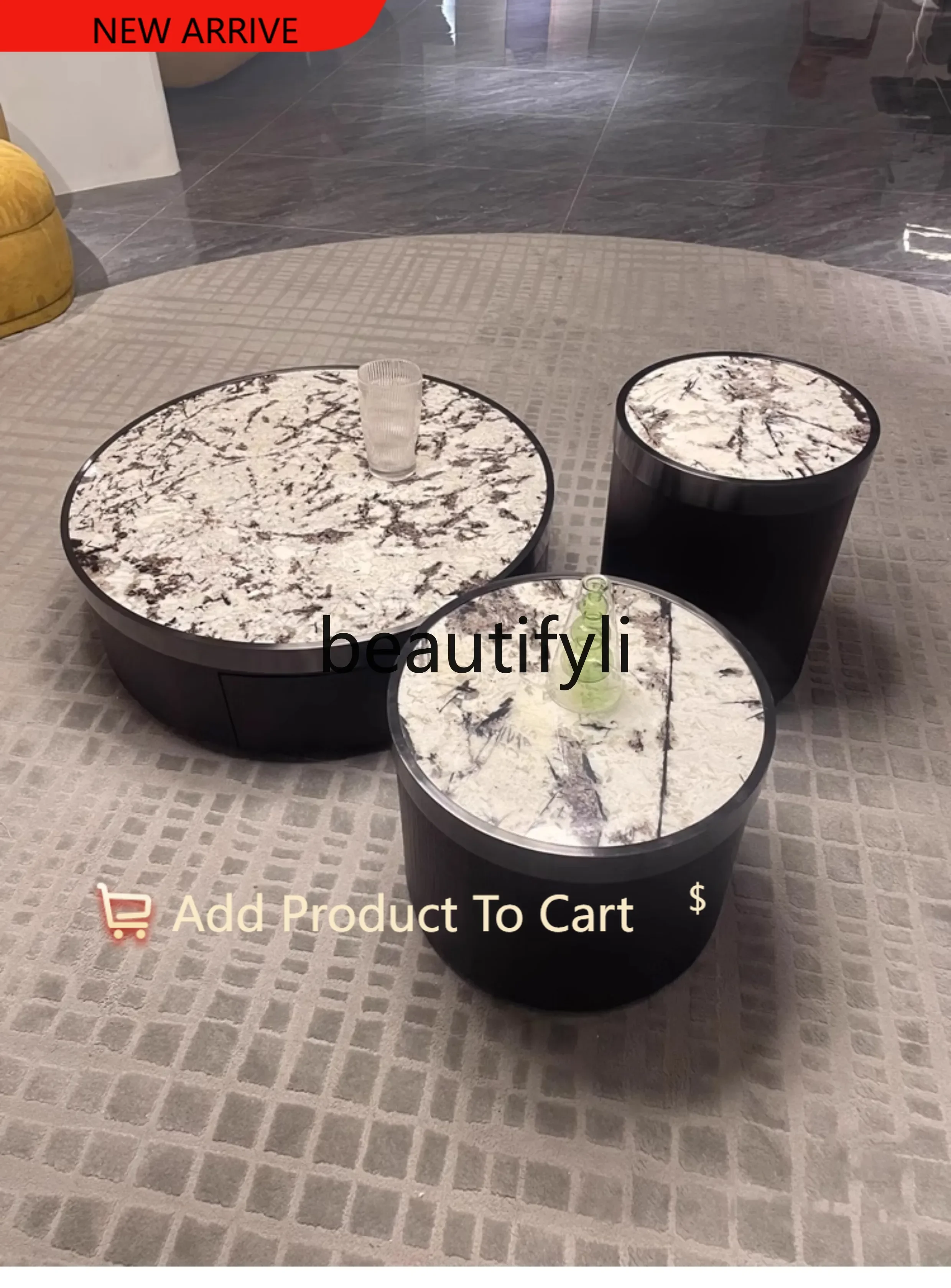 Minimal marble coffee table size combination round corner table G1218
Minimal marble coffee table size combination round corner table G1218