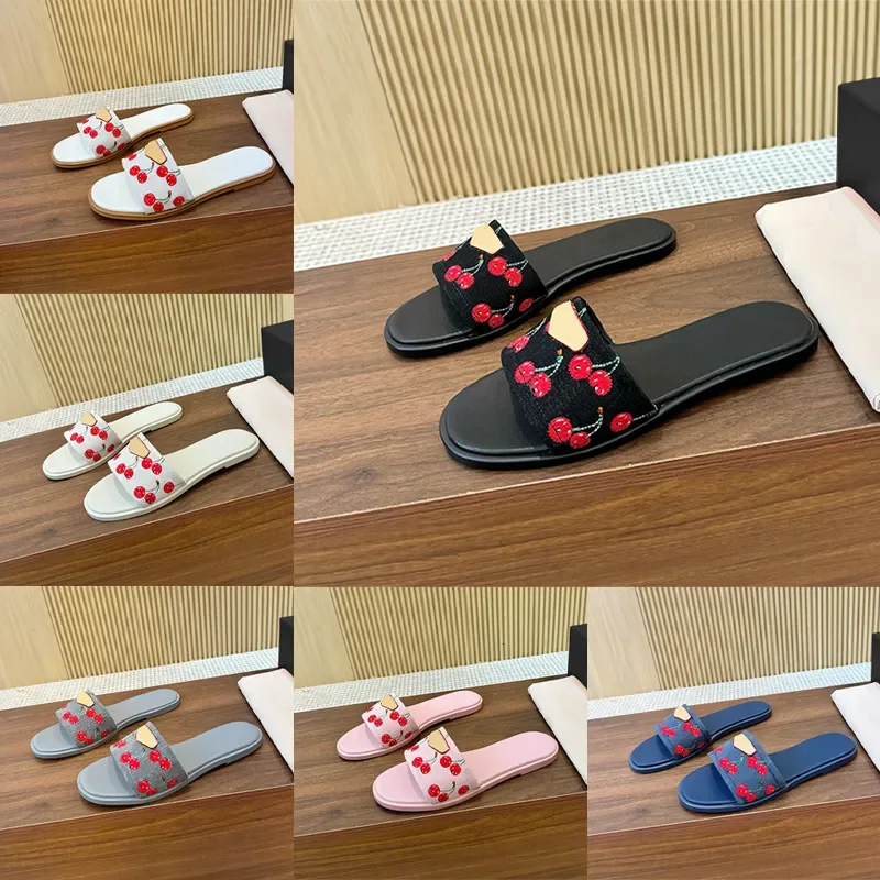 Slides Cherry Slippers Lily Flat Mules New Raffia Capri Slippers Leather Shoes Women Sandals Summer Slip-on Casual Style 847
Slides Cherry Slippers Lily Flat Mules New Raffia Capri Slippers Leather Shoes Women Sandals Summer Slip-on Casual Style 847