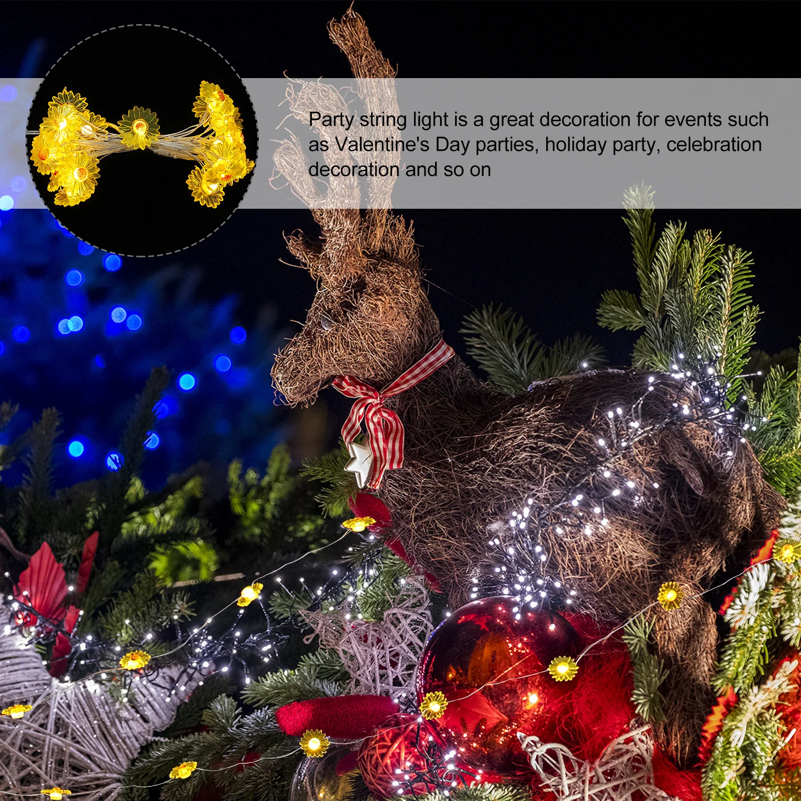 20 Small Daisy LED String Lights Lovely Decorative Fairy Lamp for Bedroom Garden Party Celebration LED String Lights
20 Small Daisy LED String Lights Lovely Decorative Fairy Lamp for Bedroom Garden Party Celebration LED String Lights