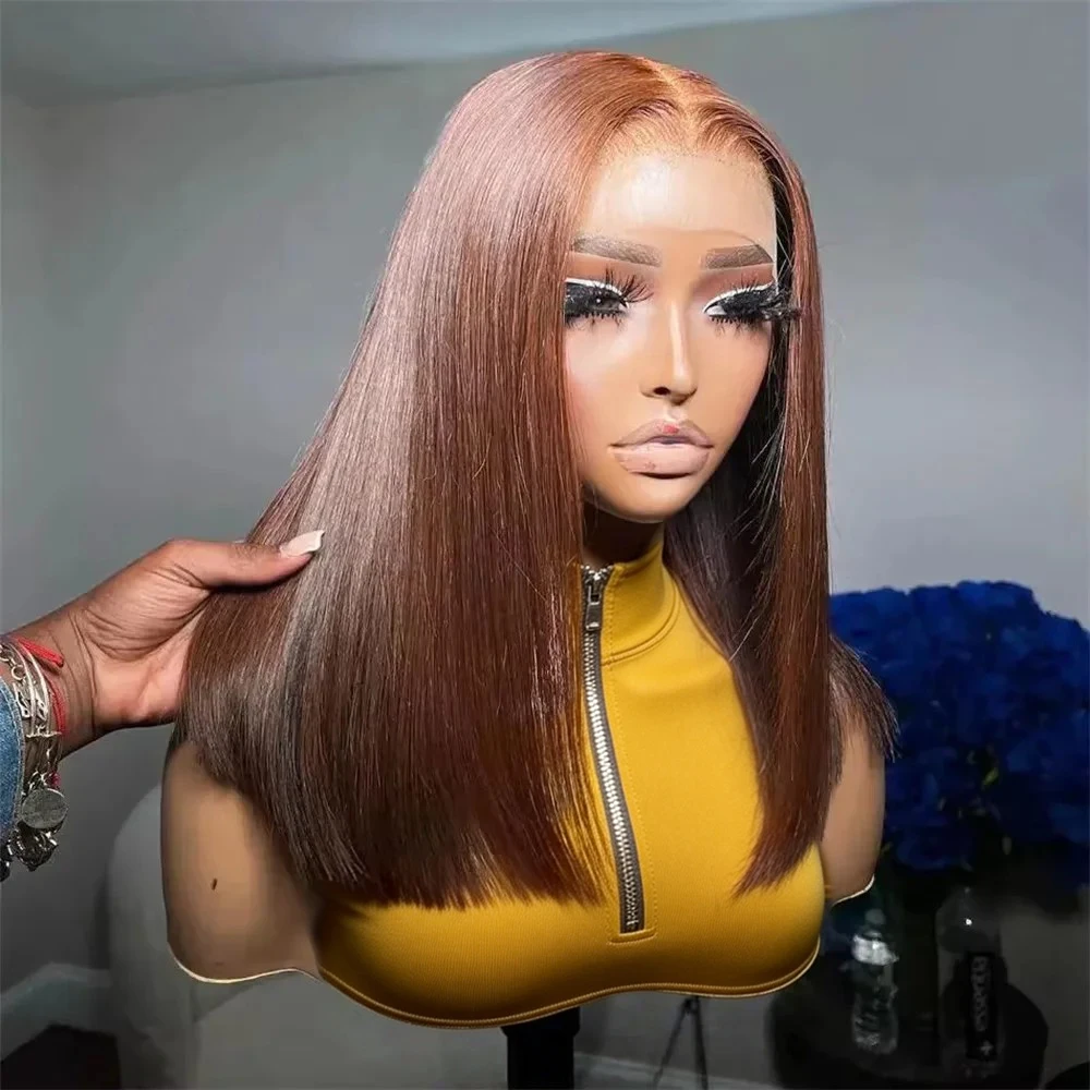Brown Bob Wig Lace Front Human Hair Wigs Weaving Bone Straight Short Wig 13X6 Hd Bob Glueless Wear And Go Vietnamese
Brown Bob Wig Lace Front Human Hair Wigs Weaving Bone Straight Short Wig 13X6 Hd Bob Glueless Wear And Go Vietnamese