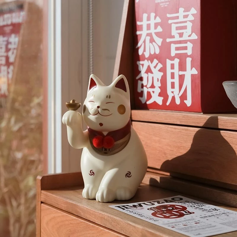 Ceramic Fortunate Cat Adornment, Simple Household Desktop Decoration, Opening Gift, Small Rich Cat Wave, Creative Crafts
Ceramic Fortunate Cat Adornment, Simple Household Desktop Decoration, Opening Gift, Small Rich Cat Wave, Creative Crafts