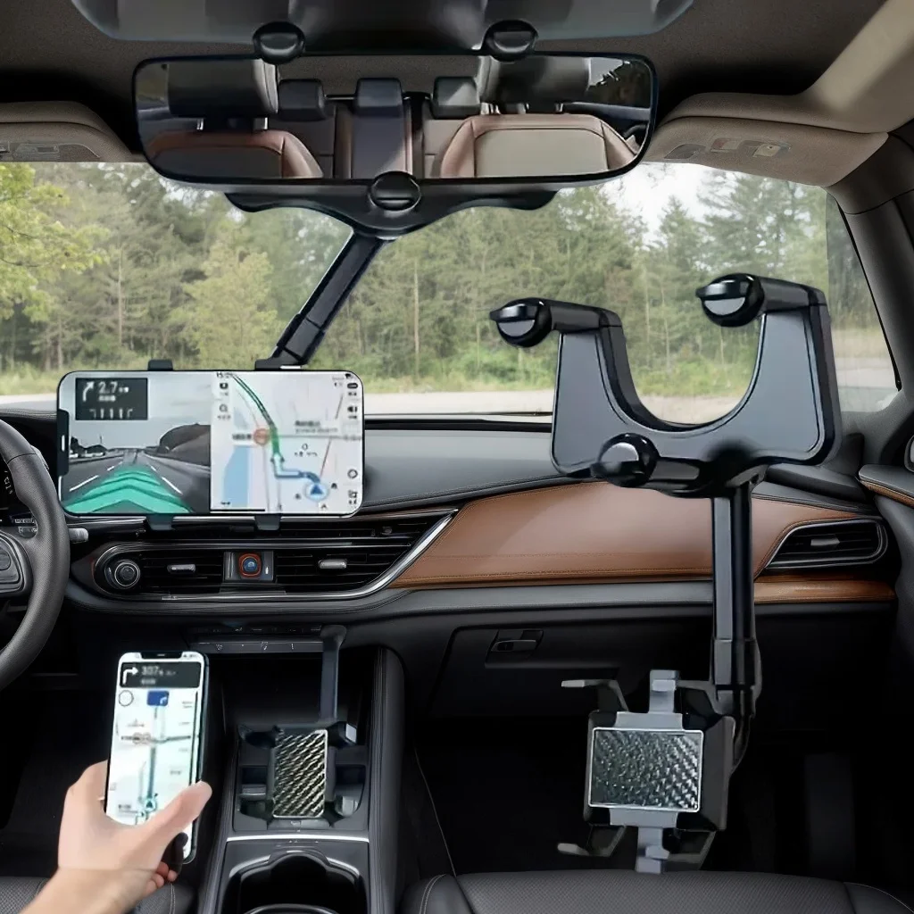 Universal 360° Car Phone Holder – Rearview Mirror Mount with Adjustable Foldable Bracket for GPS & Navigation+
Universal 360° Car Phone Holder – Rearview Mirror Mount with Adjustable Foldable Bracket for GPS & Navigation+