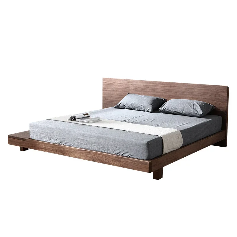 Modern Nordic bed, black walnut 1.5m 1.8m red oak log furniture, double bed simple solid wood
Modern Nordic bed, black walnut 1.5m 1.8m red oak log furniture, double bed simple solid wood