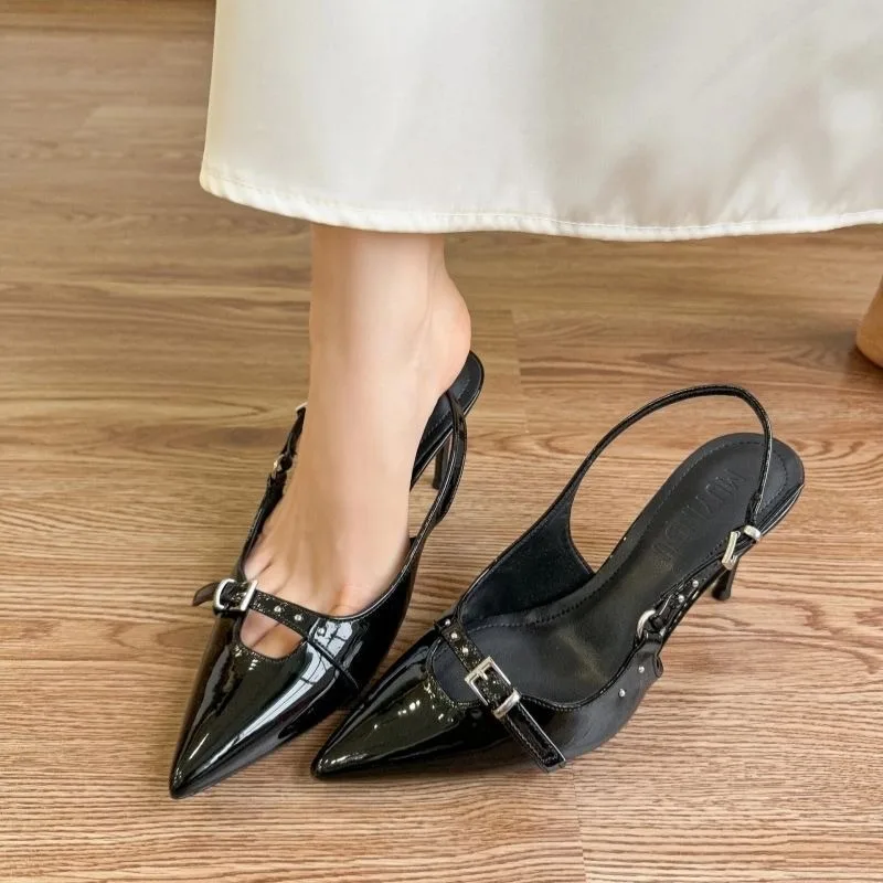 Pointed-toe, Low-heeled Sandals, Women's High Heels with A Chic French Style, Single Shoes
Pointed-toe, Low-heeled Sandals, Women's High Heels with A Chic French Style, Single Shoes