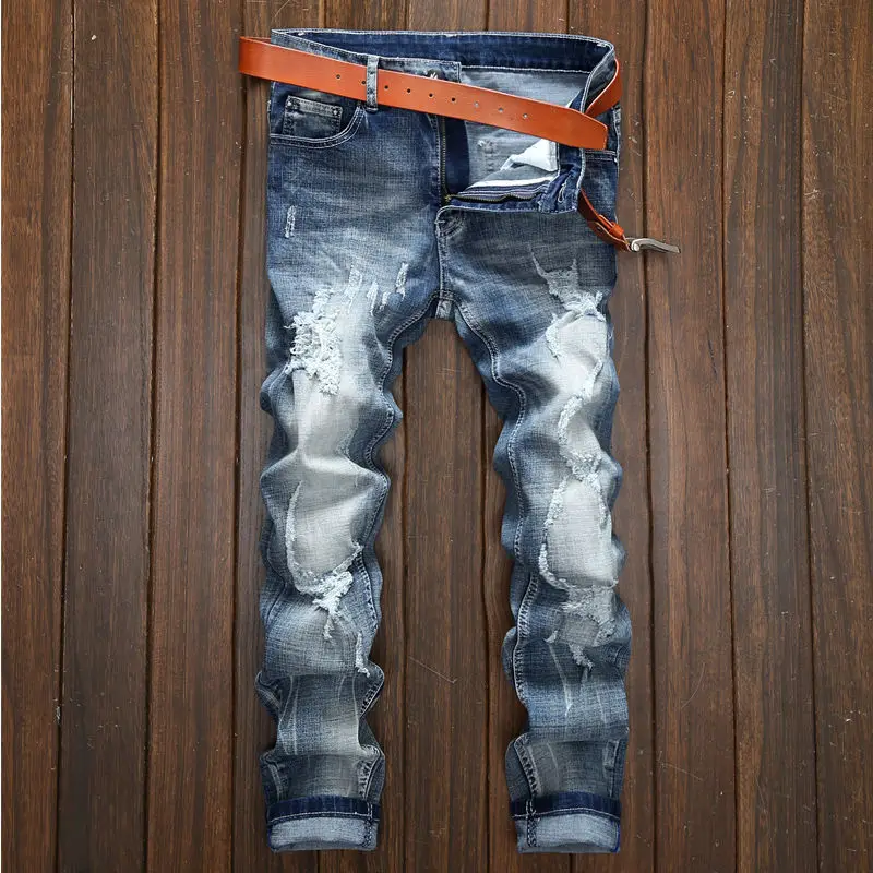 Motorcycle Clothing Men Cowboy Man Ripped Embroidered Straight Slim Retro Men's Pants Primary Color Beggar Nightclub Trousers
Motorcycle Clothing Men Cowboy Man Ripped Embroidered Straight Slim Retro Men's Pants Primary Color Beggar Nightclub Trousers