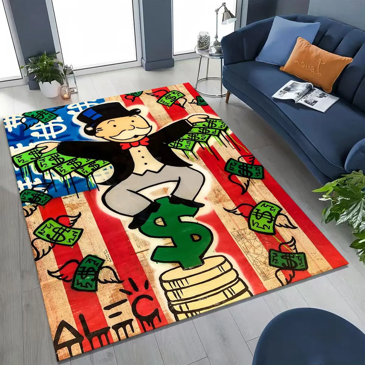 Rich Cartoon Monopoly Dollar Game Money Carpet Rug for Bedroom Living Room Sofa Doormat Decor,Large Kids Play Non-slip Floor Mat
Rich Cartoon Monopoly Dollar Game Money Carpet Rug for Bedroom Living Room Sofa Doormat Decor,Large Kids Play Non-slip Floor Mat