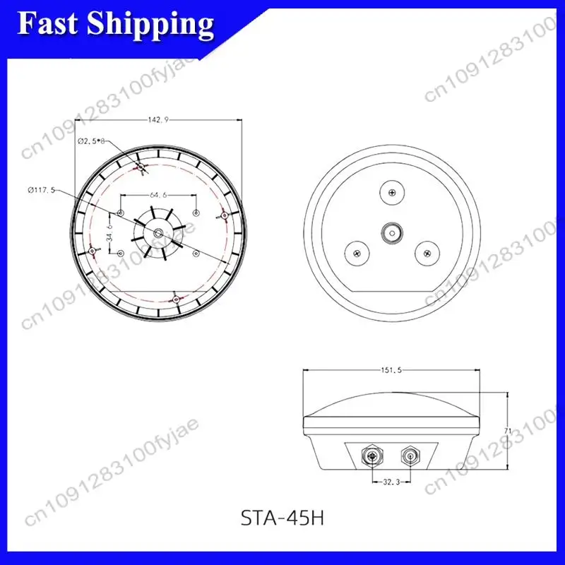 -X07A STA-45H Antenna Case M16 Connector Board Housing For Surveying And Deformation Monitoring
-X07A STA-45H Antenna Case M16 Connector Board Housing For Surveying And Deformation Monitoring