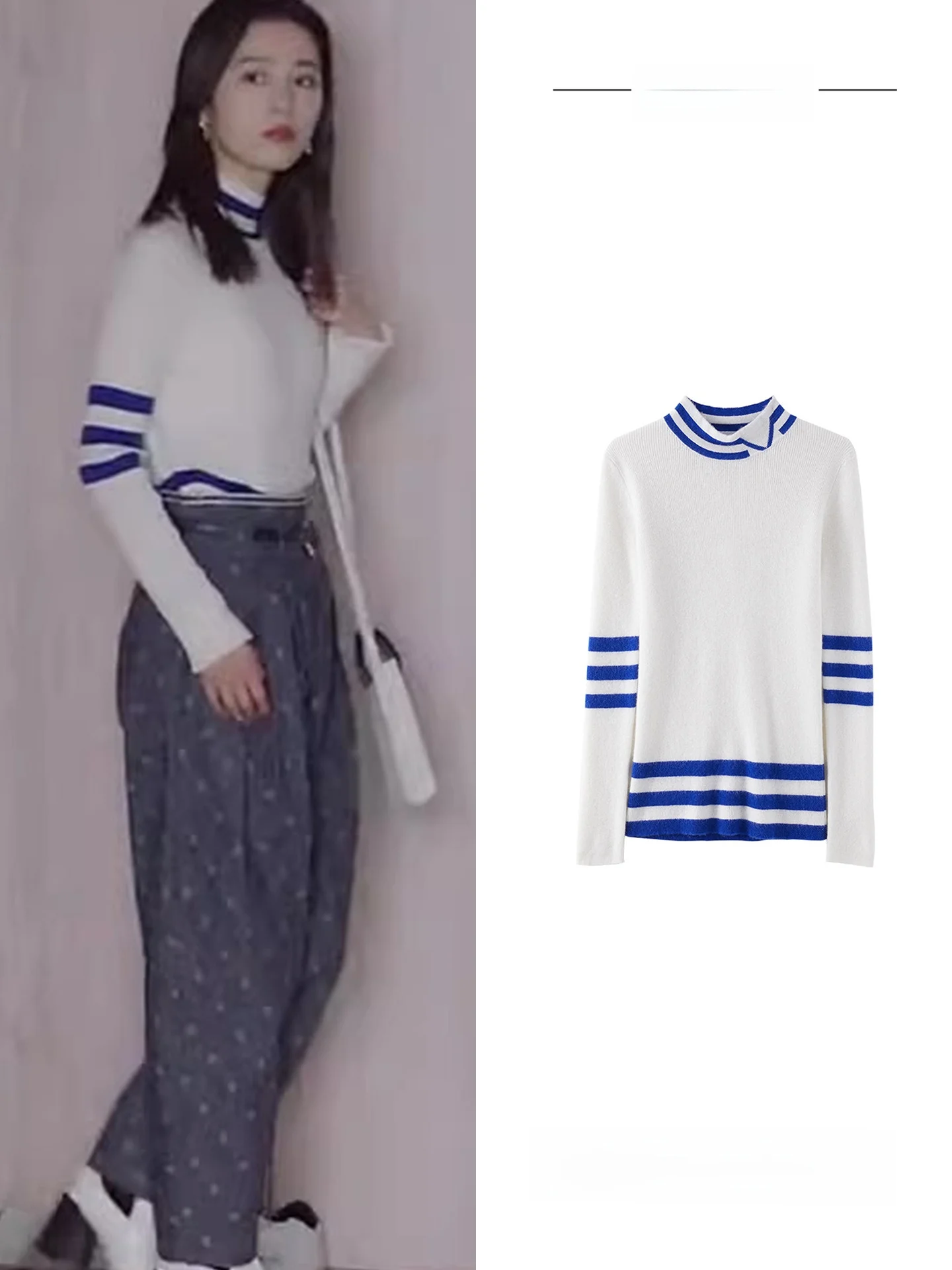 Белый вязаный свитер с высоким воротом для женщин: комфортный, мягкий, из хлопка средней плотности, с длинными рукавами, для ношения как под одежду, так и поверх нее.
Белый вязаный свитер с высоким воротом для женщин: комфортный, мягкий, из хлопка средней плотности, с длинными рукавами, для ношения как под одежду, так и поверх нее.