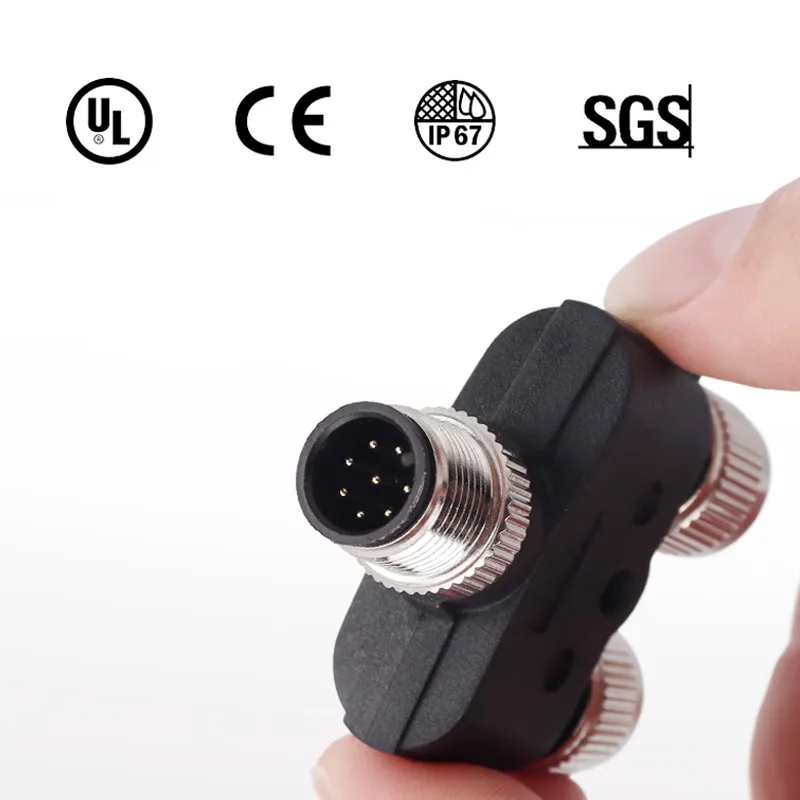 M12 Y-type Adapter Connector 2/3/4/5/6/8Pin Male to Female Through-wall Aviation Plug L-type T-type 1 Out 2 Waterproof IP67
M12 Y-type Adapter Connector 2/3/4/5/6/8Pin Male to Female Through-wall Aviation Plug L-type T-type 1 Out 2 Waterproof IP67