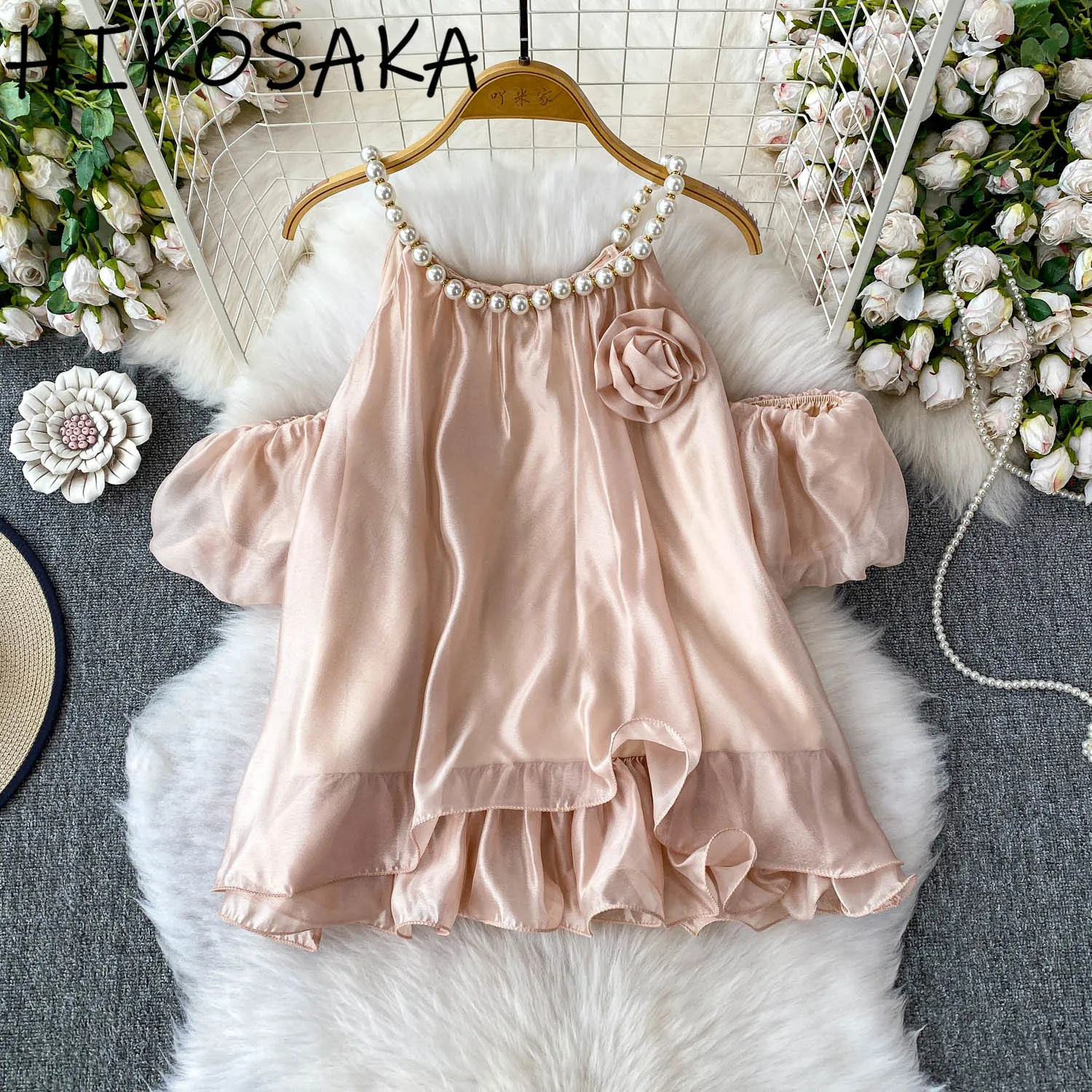 French Style Sweet Three-dimensional Floral Halter Blouse Women Off Shoulder Puff Sleeve Ruffled Top Summer Chic Fairy Shirts
French Style Sweet Three-dimensional Floral Halter Blouse Women Off Shoulder Puff Sleeve Ruffled Top Summer Chic Fairy Shirts