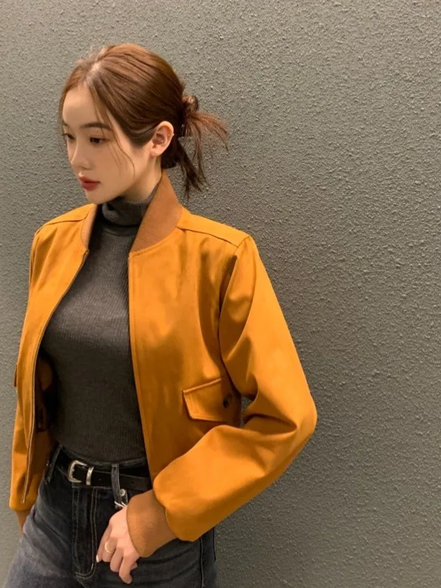 Fall 2025 Women's Suede Jaet ort Zipper Design Hong Kong Sle Retro Chic Small Size Top Korean Loose Fit Ladies Coat
Fall 2025 Women's Suede Jaet ort Zipper Design Hong Kong Sle Retro Chic Small Size Top Korean Loose Fit Ladies Coat
