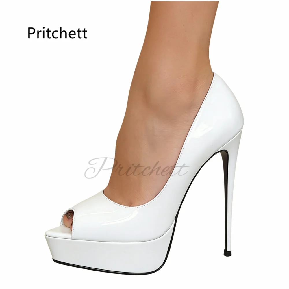 Patent Leather Peep Toe Pumps for Women Stiletto High Heels Platform Spring and Summer New Slip On Elegant Office Dress Shoes
Patent Leather Peep Toe Pumps for Women Stiletto High Heels Platform Spring and Summer New Slip On Elegant Office Dress Shoes
