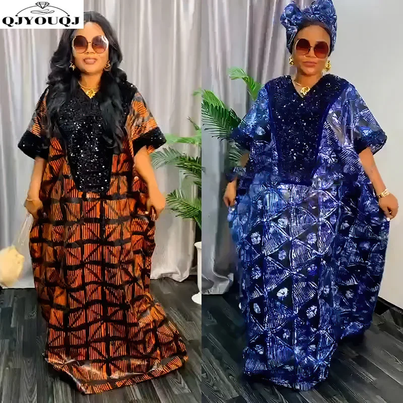European and American fashion printed loose robe+headscarf ethnic style silk dress
European and American fashion printed loose robe+headscarf ethnic style silk dress