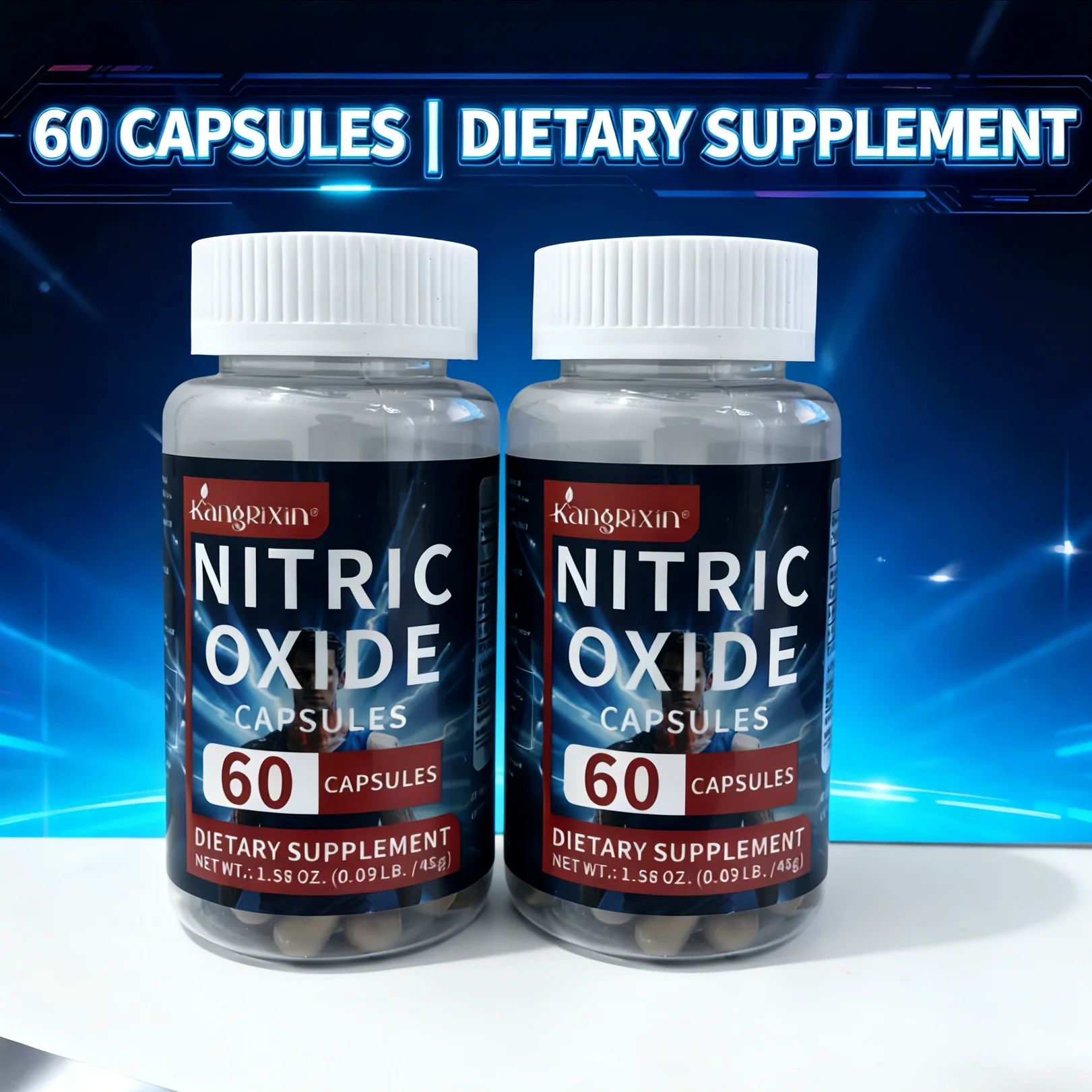 Nitric Oxide Booster Capsules with L-Arginine & L-Citrulline - Supports Blood Flow, Energy, Endurance & Muscle Pumps, 120 Count
Nitric Oxide Booster Capsules with L-Arginine & L-Citrulline - Supports Blood Flow, Energy, Endurance & Muscle Pumps, 120 Count