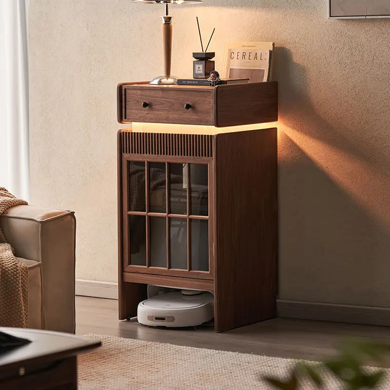 Cabinet storage base station cabinet, solid wood movable black walnut sofa, side cabinet
Cabinet storage base station cabinet, solid wood movable black walnut sofa, side cabinet