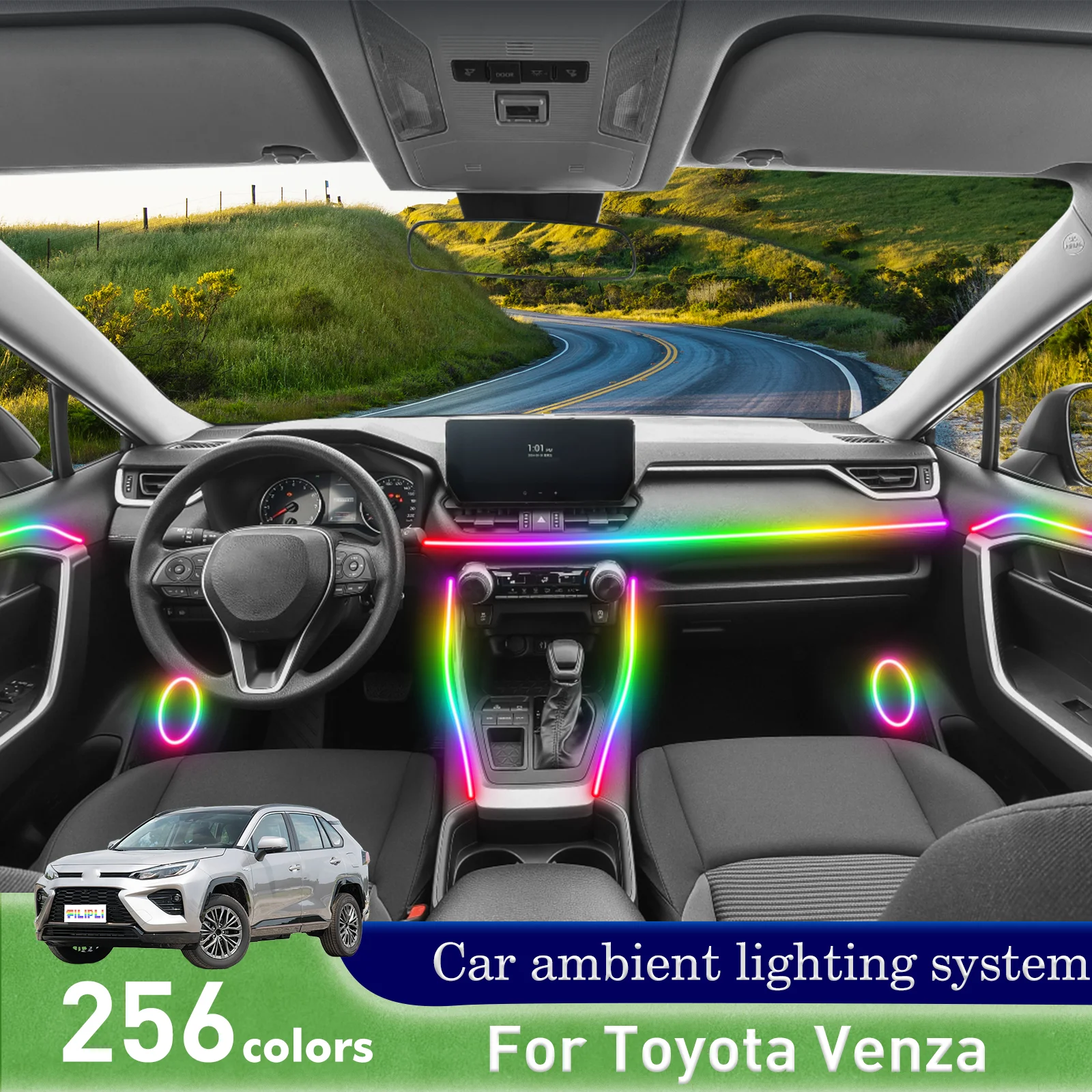 For Toyota Venza RGB 64 Colors LED Car Interior Ambient Light Smart Remote Control Rainbow Acrylic Strip Set
For Toyota Venza RGB 64 Colors LED Car Interior Ambient Light Smart Remote Control Rainbow Acrylic Strip Set