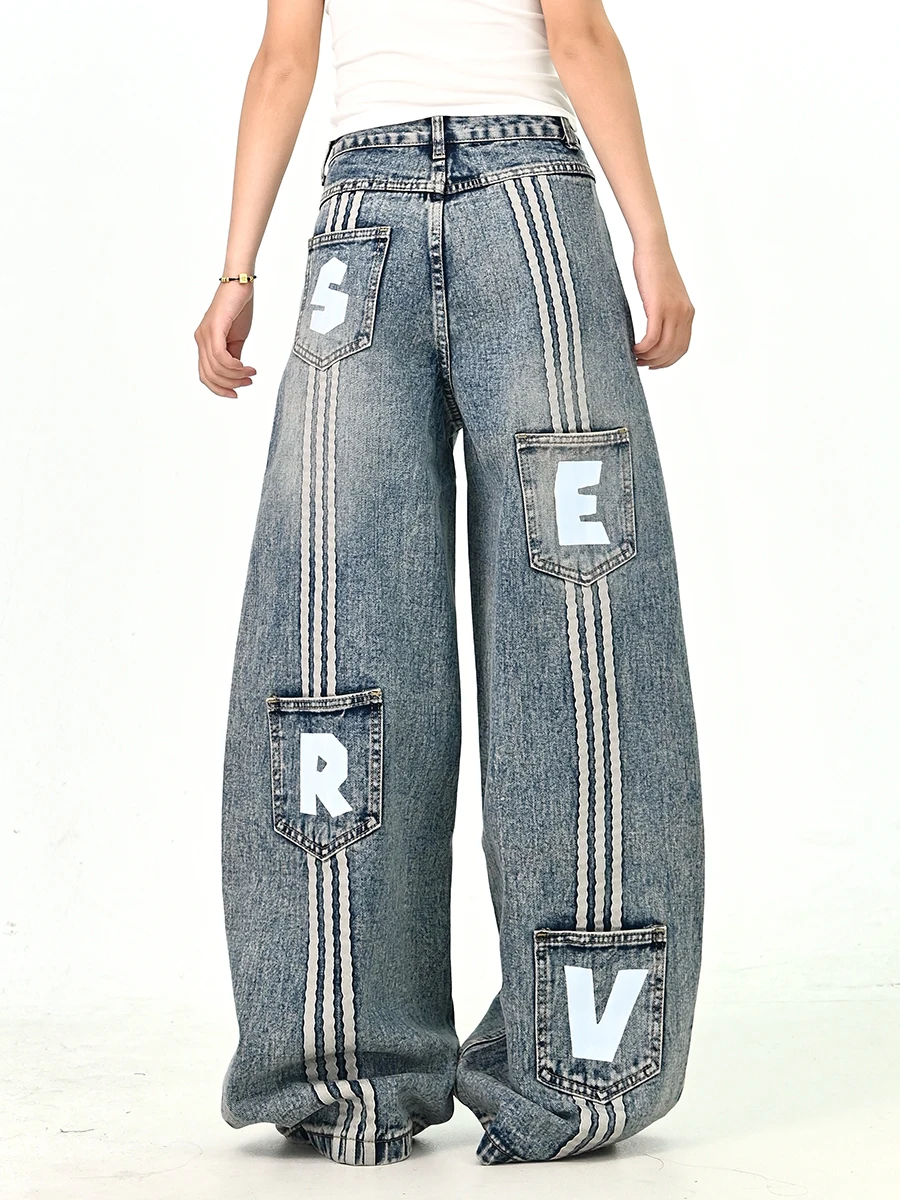 American Retro Striped Denim Jeans Men's Women's Cleanfit Design Waed Casual Pants Couple's Loose Fit Daily Wear
American Retro Striped Denim Jeans Men's Women's Cleanfit Design Waed Casual Pants Couple's Loose Fit Daily Wear